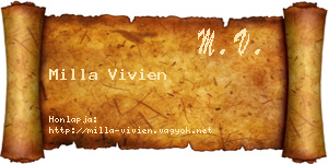 Milla Vivien névjegykártya